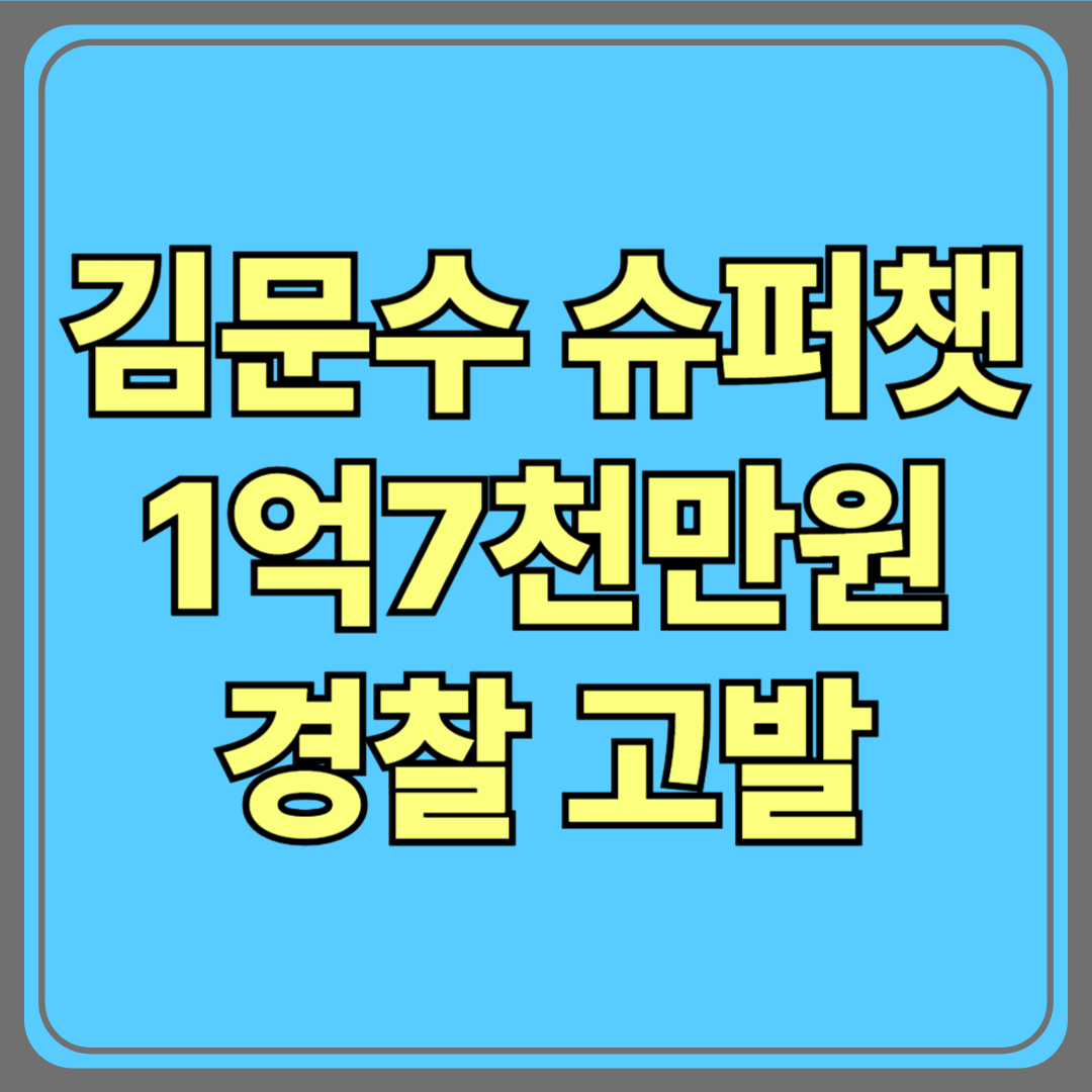 김문수 슈퍼챗 수익 1억7천만 원…민주당, 정치자금법 위반으로 경찰 고발