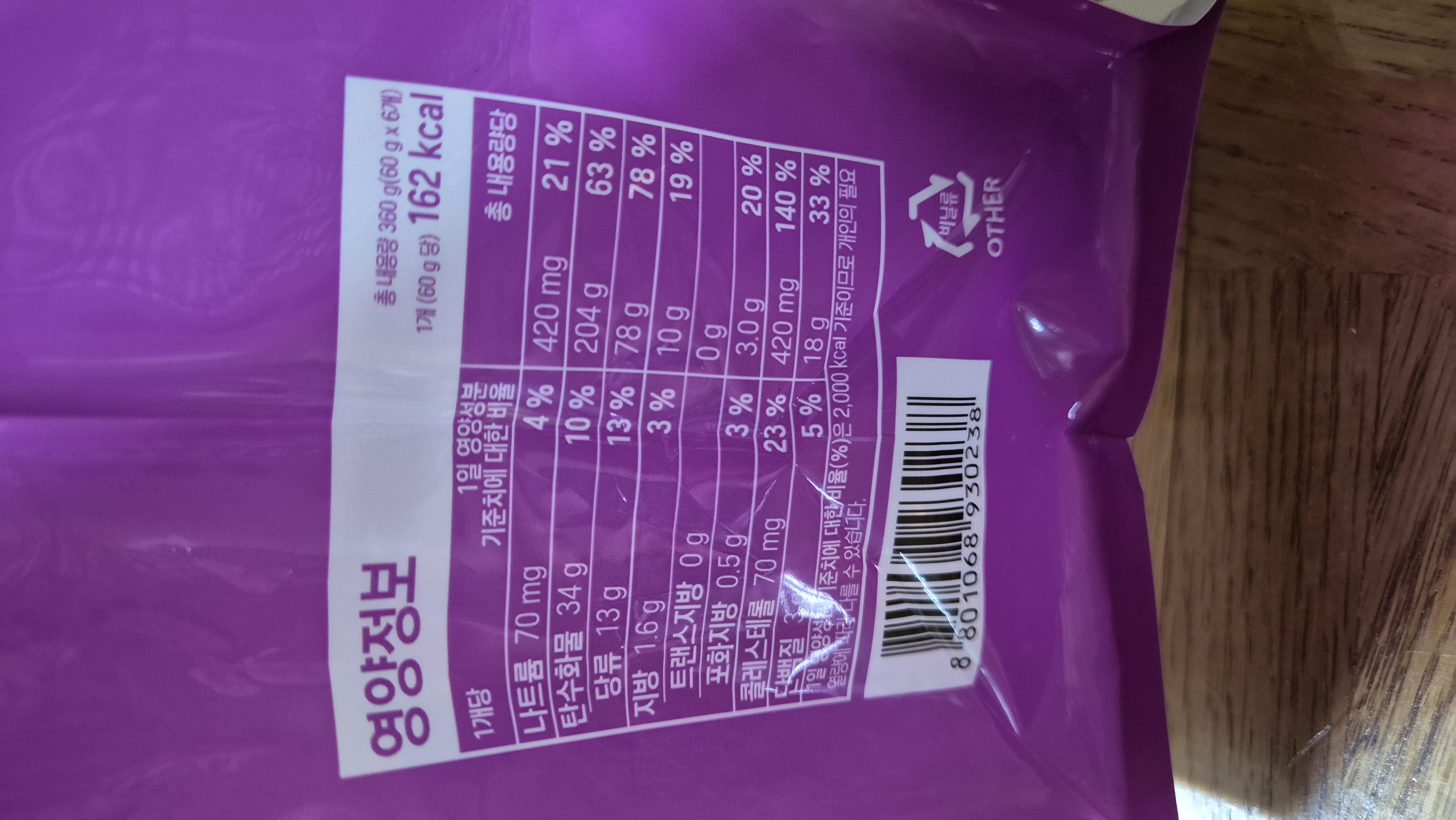 삼립 도라야끼 칼로리