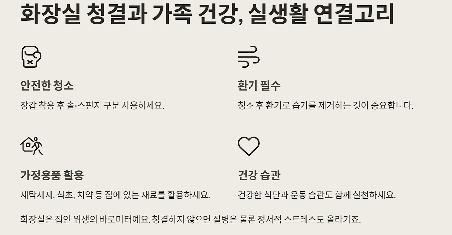 화장실 청결과 가족 건강, 실생활 연결고리