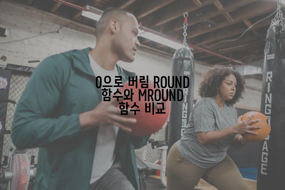 0으로 버림 ROUND 함수와 MROUND 함수 비교