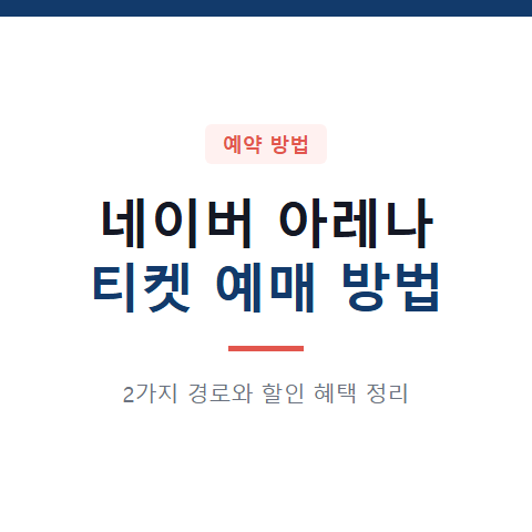 네이버 아레나 더 식스 예매, 회원 조건과 카드 할인