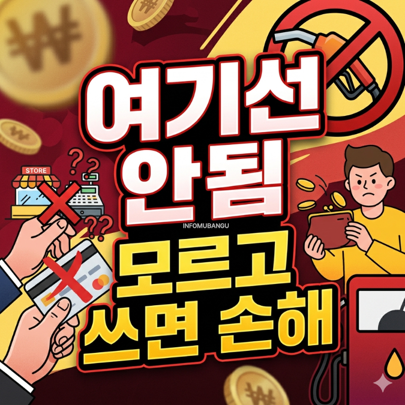 고유가 지원금 어디서 못쓰나