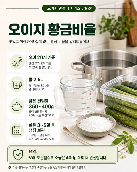 오이지 담그는 방법
