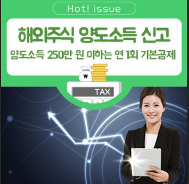 출처 국세청 블로그 해외주식 양도소득신고 양도소득 250만원 기본공제 셈네일