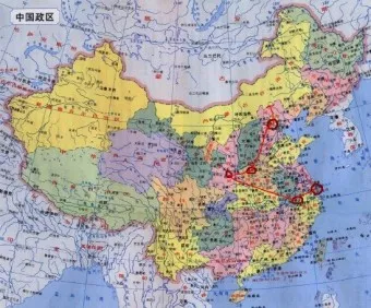 중국지도 한글판 크게보기 장가계 황산 태항산 청도 계림_11