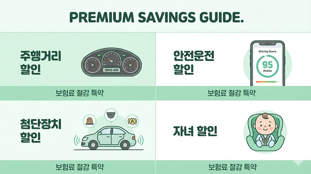 대물 10억 및 자동차상해 등 강력한 보장 설계를 시각화한 하이테크 스타일의 비교 분석 이미지