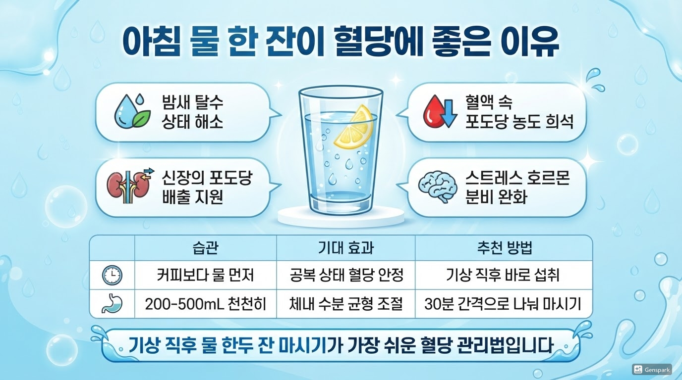 아침 물 한 잔이 혈당에 좋은 이유