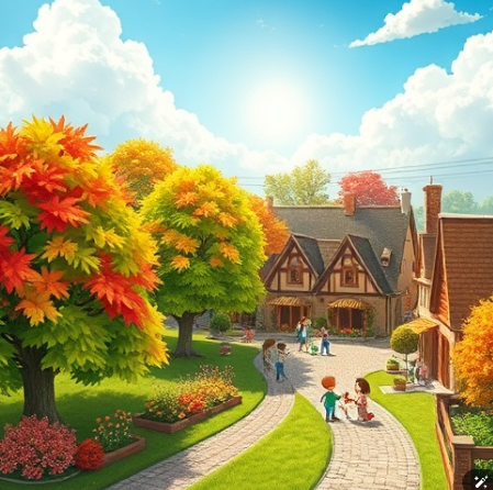 행복한마을 그림