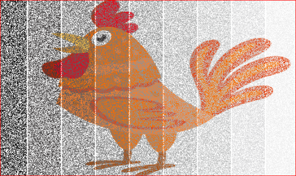 레이어 1을 상위 이미지로 두고 불투명도 50% 적용