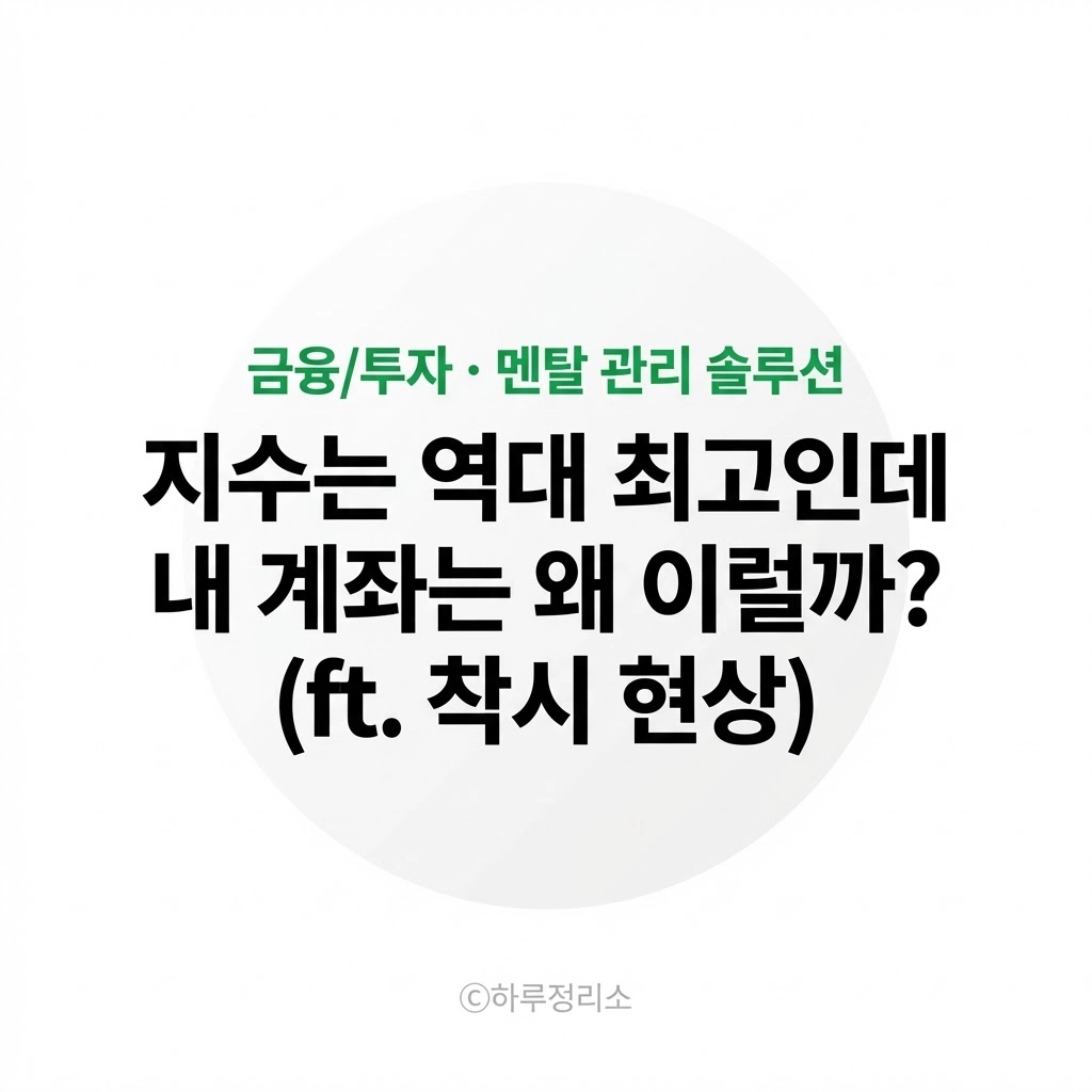 코스피는 사상 최고치인데 내 계좌는 왜 파란불일까 (시가총액 가중방식의 함정)