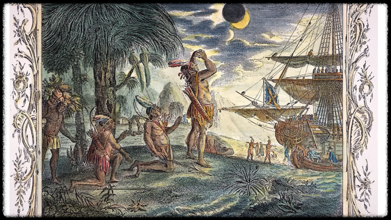 크리스토퍼 콜럼버스는 마지막 항해를 하고 있었다.