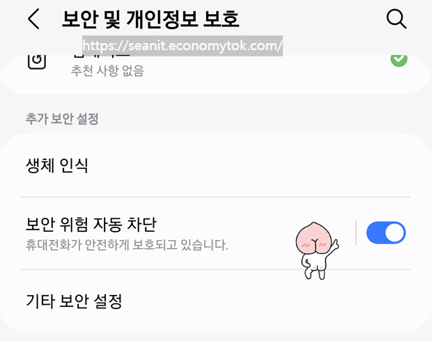 보안 위험 자동차단