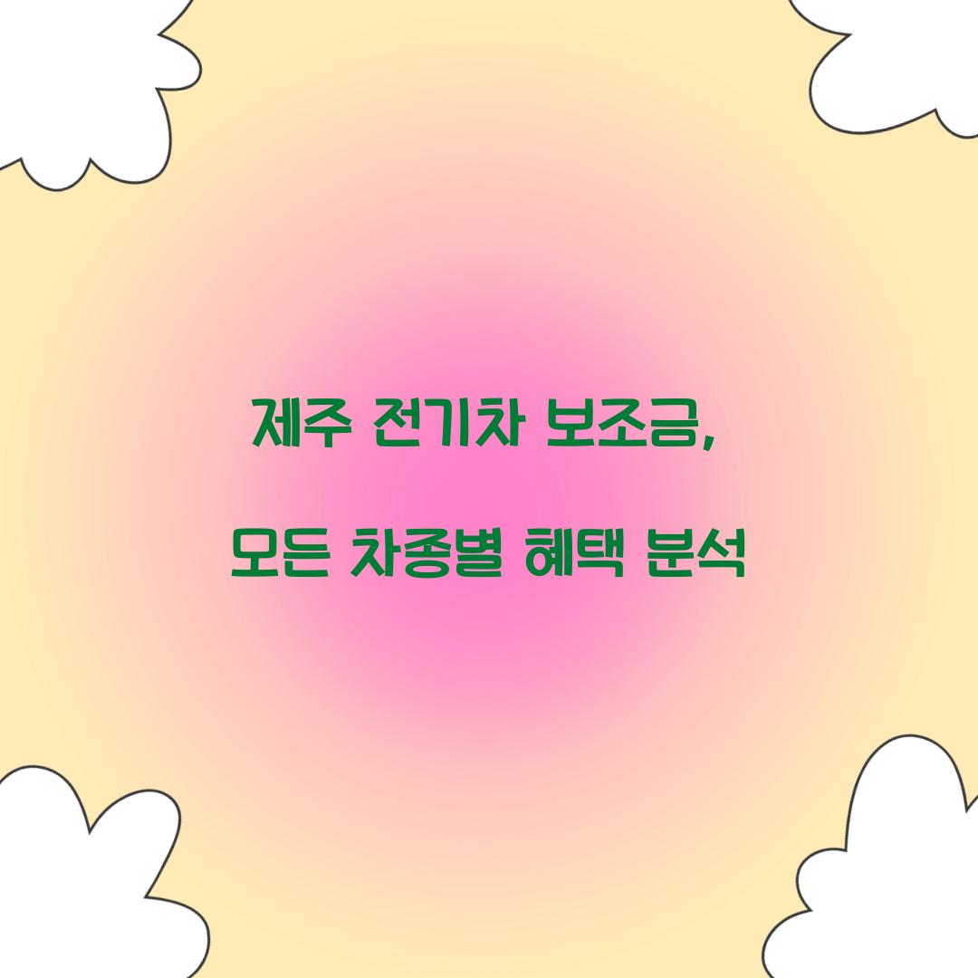 제주 전기차 보조금