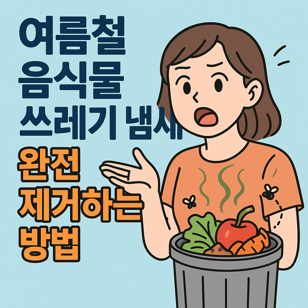 여름철 음식물 쓰레기 냄새 완전 제거하는 방법