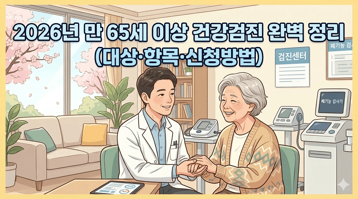 2026년 만 65세 이상 건강검진(대상&middot;항목&middot;신청방법)