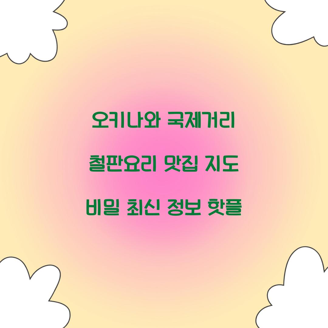 오키나와 국제거리 철판요리