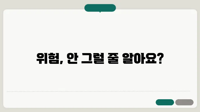 위험 요소와 평가 범위