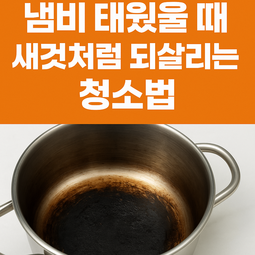 냄비 태웠을 때 새것처럼 되살리는 청소법