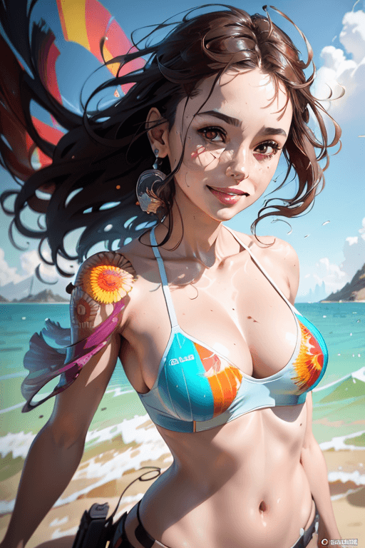 Playground AI로 생성한 그림(2) - 물 속의 소녀