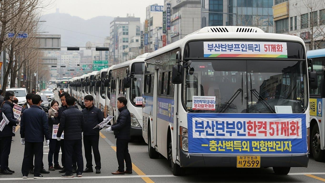 부산 버스 파업 철회