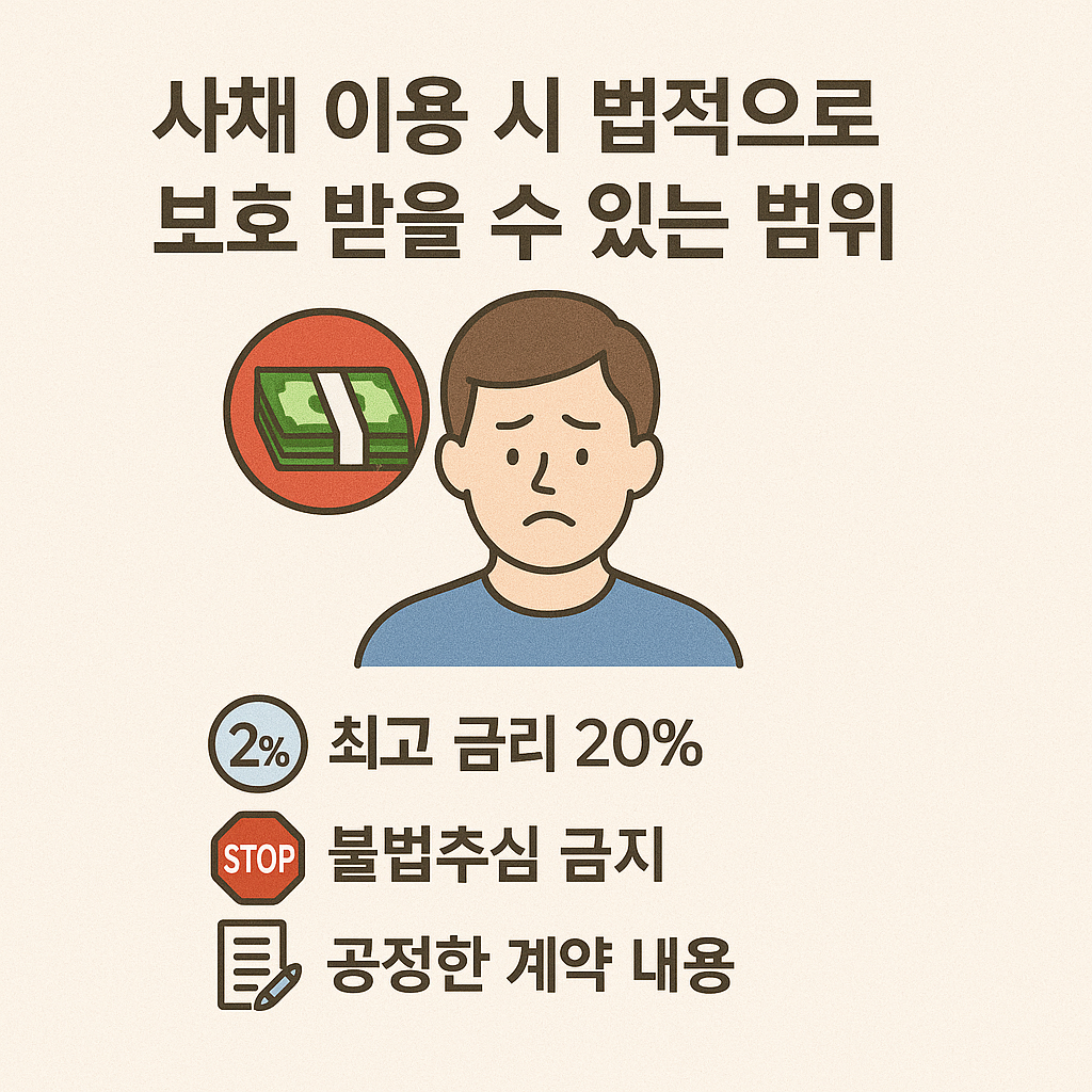 사채 이용 시 법적으로 보호 받을 수 있는 범위