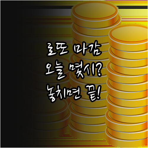 동행복권 로또 수동 구매 시간과 토요..