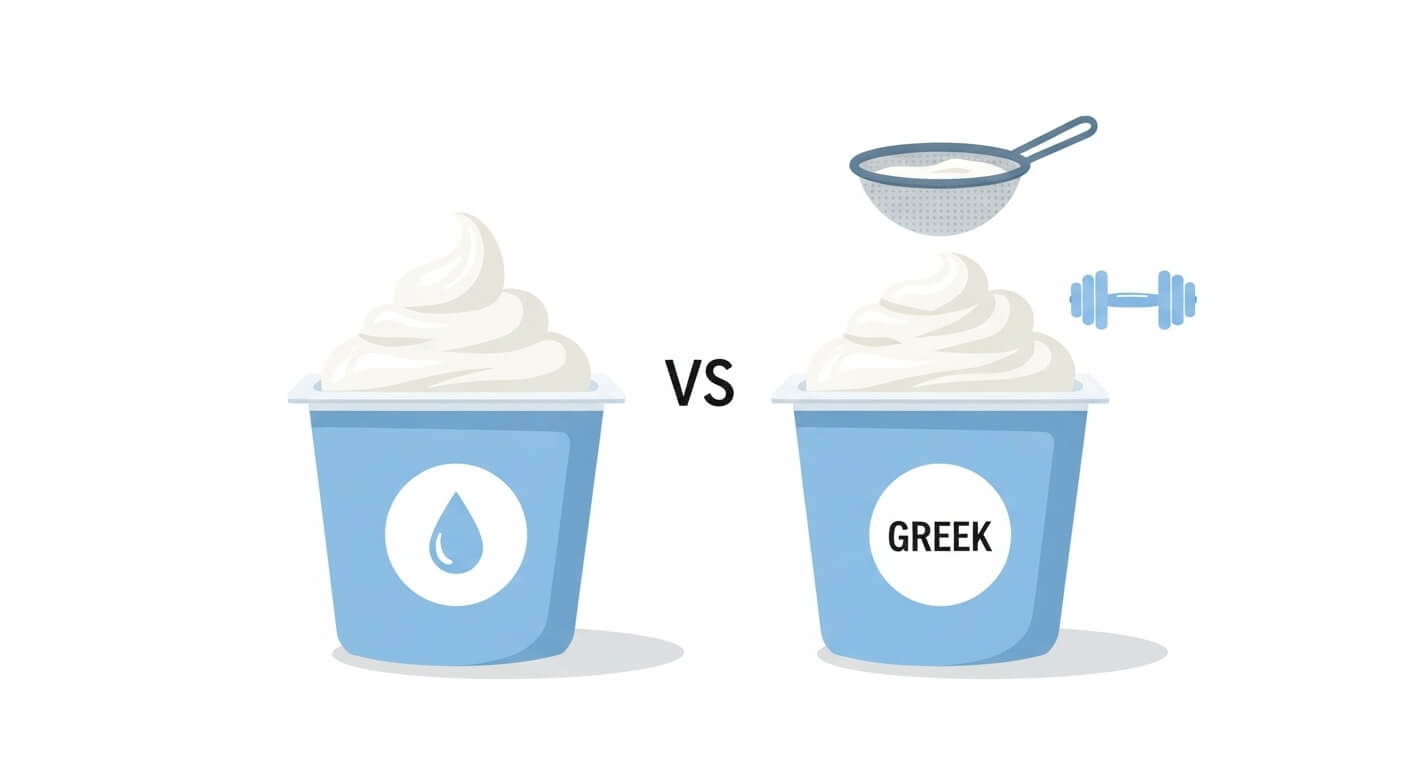 농도 조절: 일반 요거트 vs 그릭 요거트