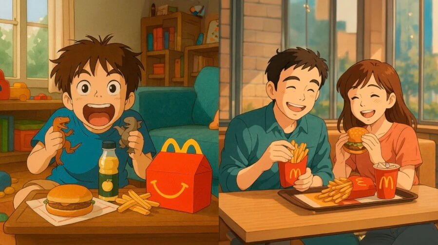 맥도날드 멕시코가 공식 페이스북에 올린 '지브리 스타일' 이미지