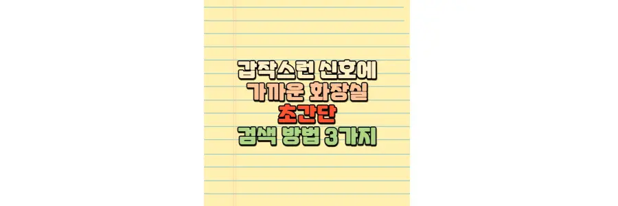 가까운 근처 화장실 찾는 방법