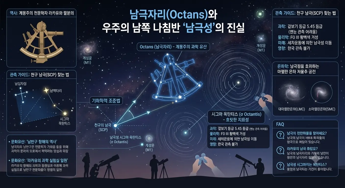 남극자리와 우주의 남쪽 나침반 남극성의 진실