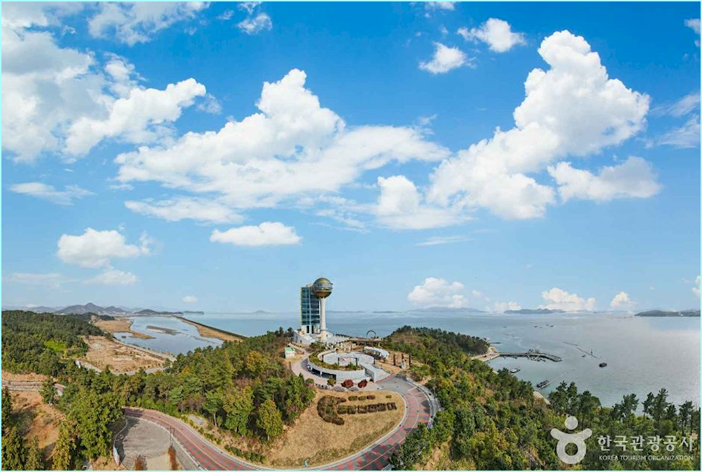 장흥 정남진 전망대 드론으로 본 전경