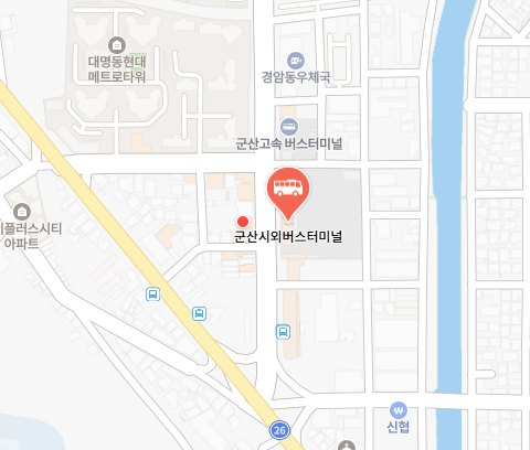 군산시외버스터미널 위치-지도
