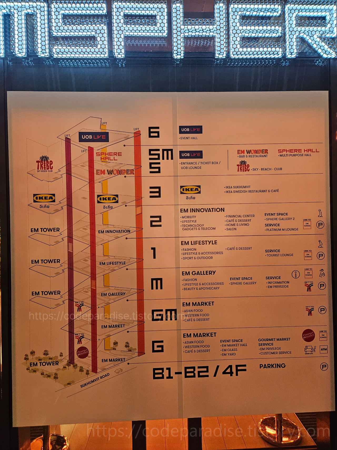 고메마켓 층별 사진