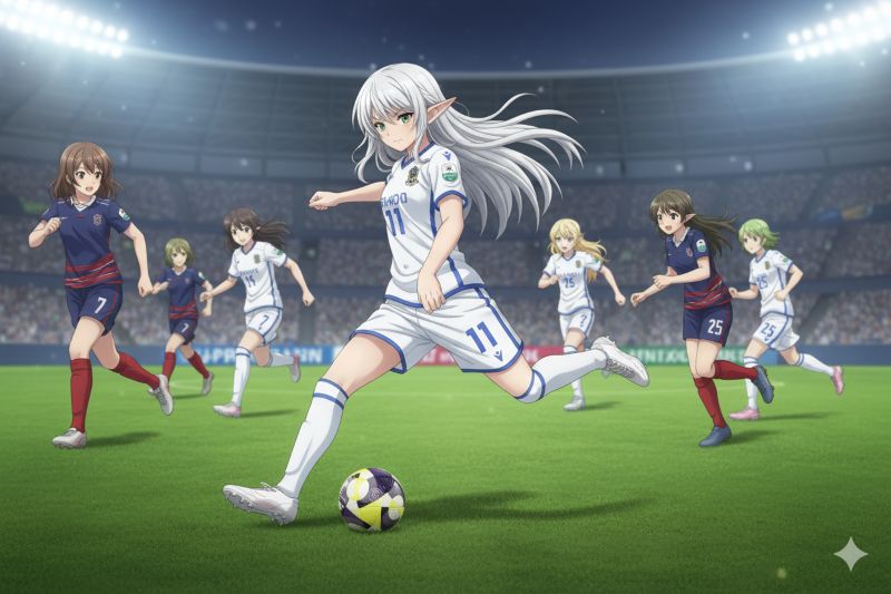 축구 경기를 애니메이션 스타일로 바꾼 결과