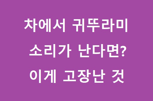 차에서 귀뚜라미소리