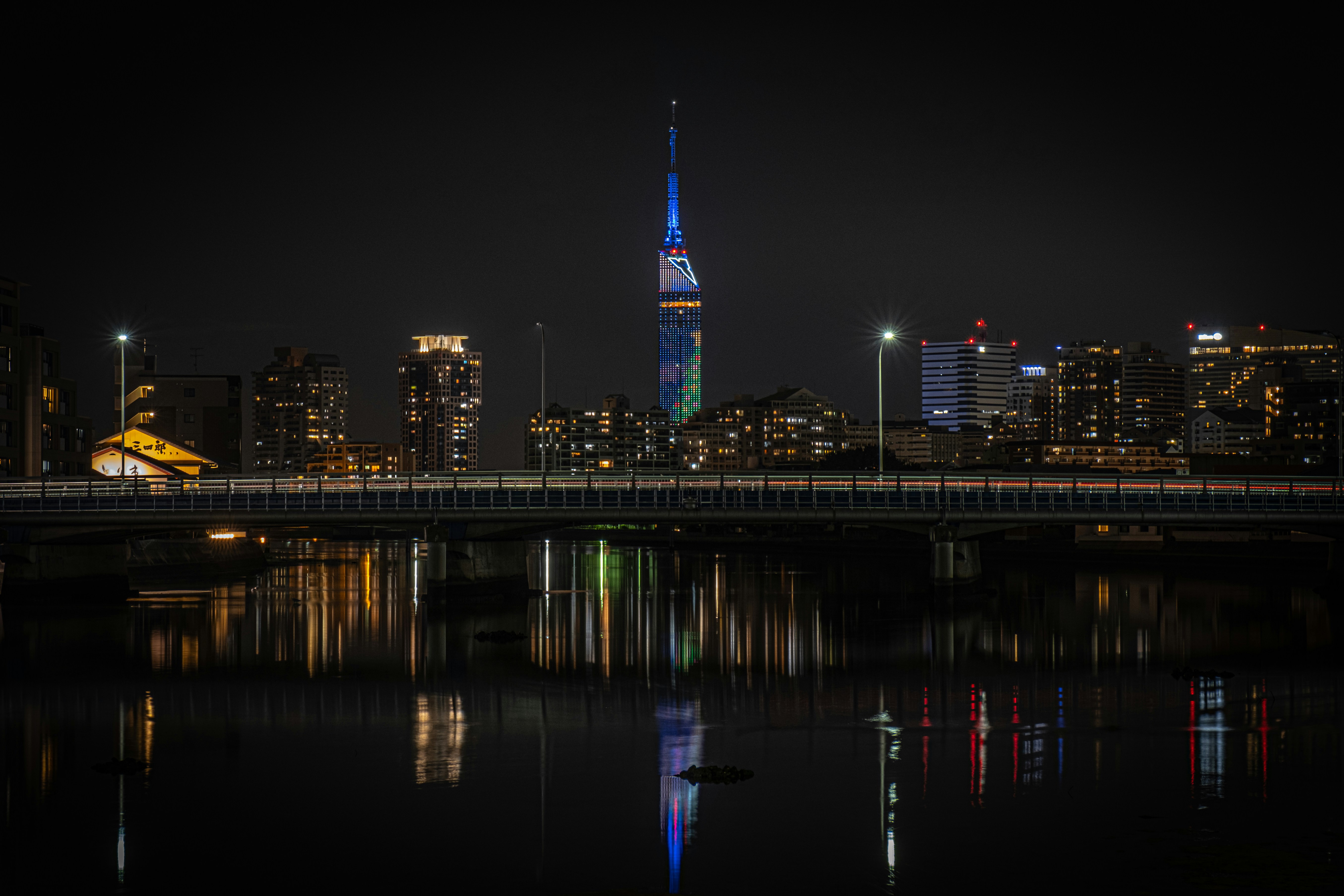 후쿠오카 타워 야경 이미지