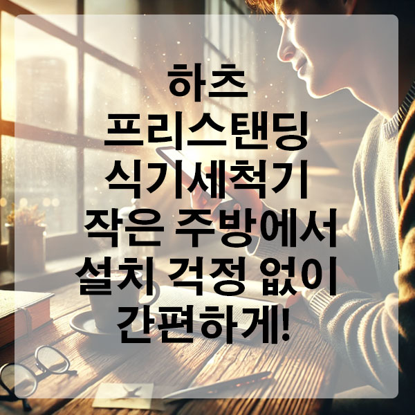 하츠 프리스탠딩 식기세척기, 작은 주방에서 설치 걱정 없이 간편하게!