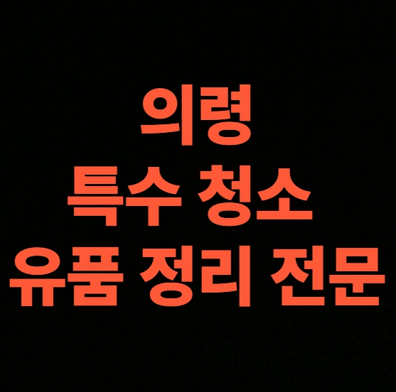 의령 고독사청소 업체