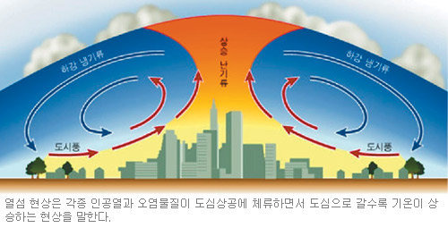 열섬현상 설명 사진