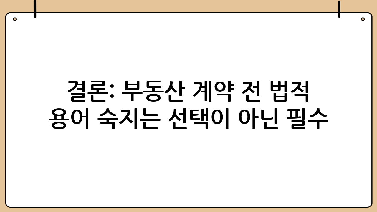 🏁 결론: 부동산 