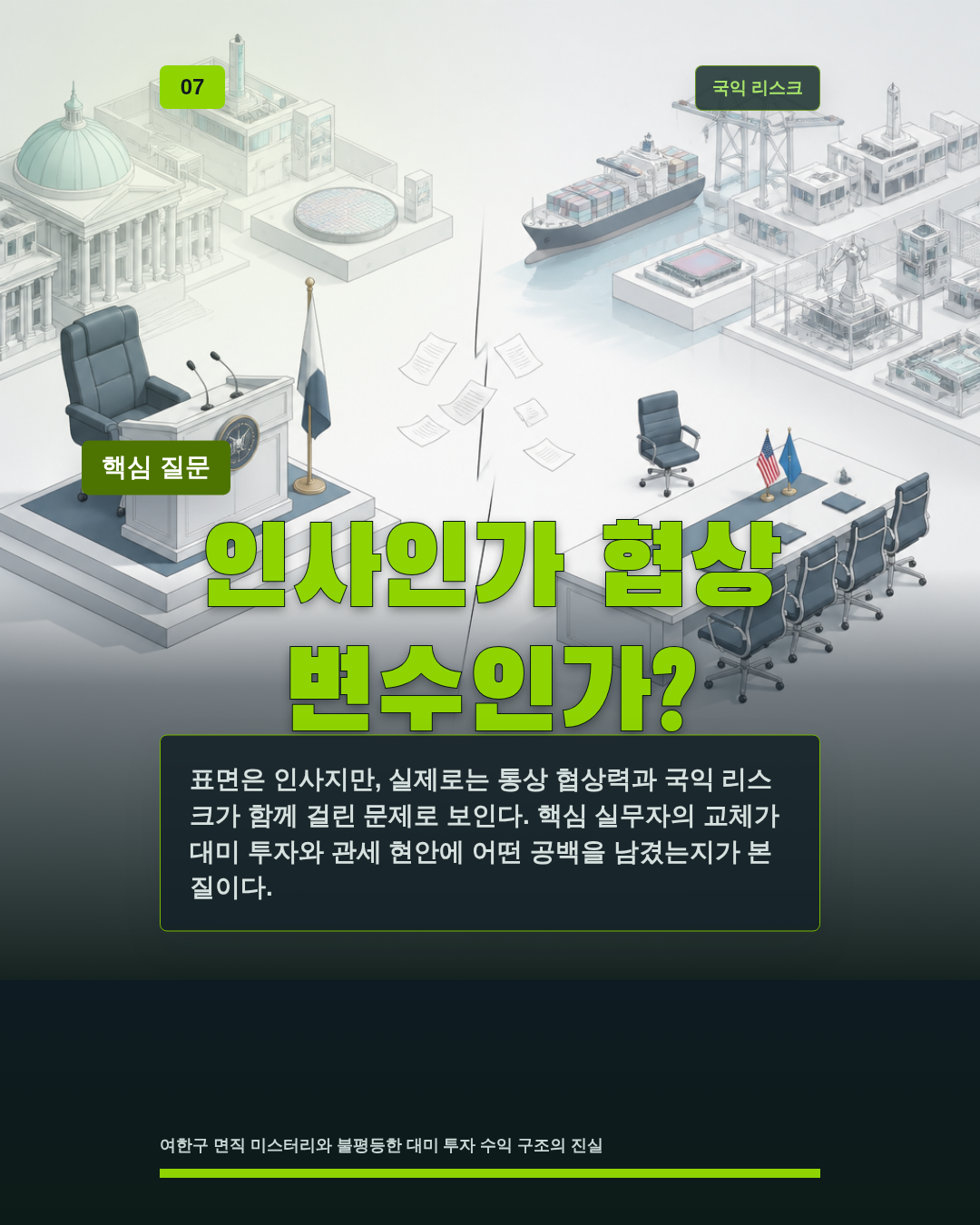 인사인가 협상 변수인가?