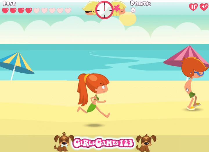 눈빛보내기8-플래시게임-바닷가편-시작-화면