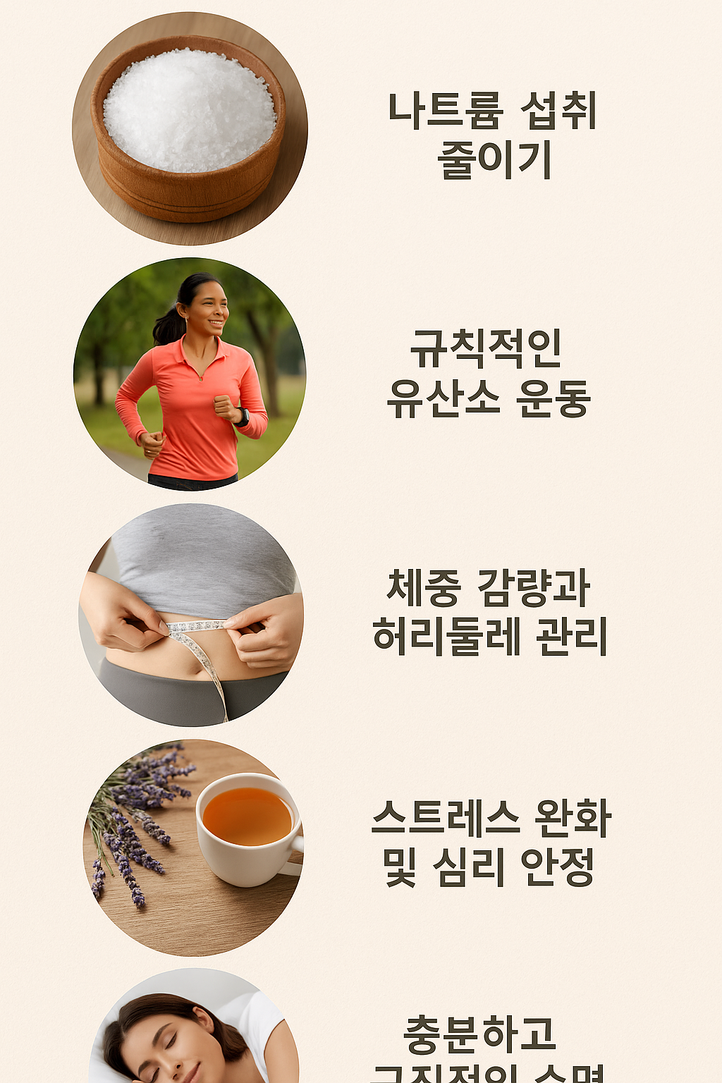 혈압 낮추는 생활 습관 5가지