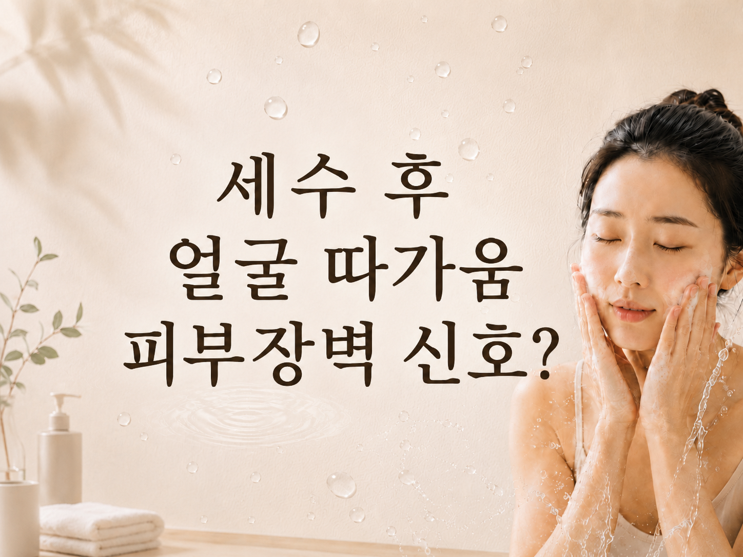 세수 후 얼굴 따가움