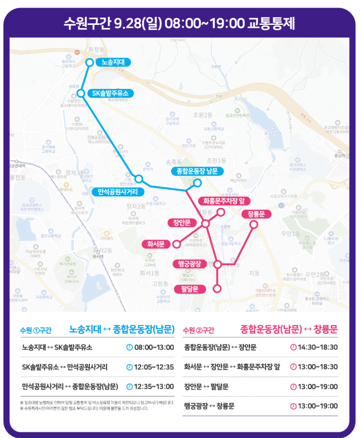 2025 정조대왕 능행차 교통 통제 안내