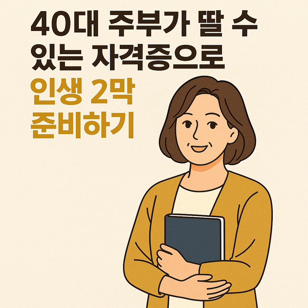 40대 주부가 딸 수 있는 자격증