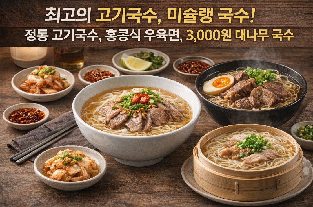 3000원 미슐랭 국수 찾았다! 홍콩식 우육면 맛집 평산옥