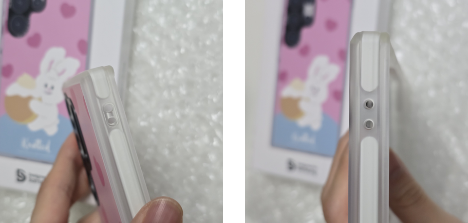 노티드 크림 버니 케이스 키링홀