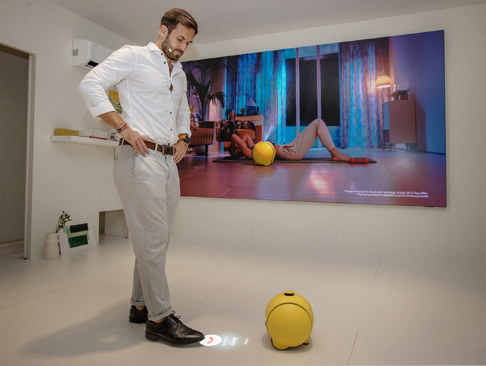 삼성 AI 로봇 볼리 전화 및 음악 감상