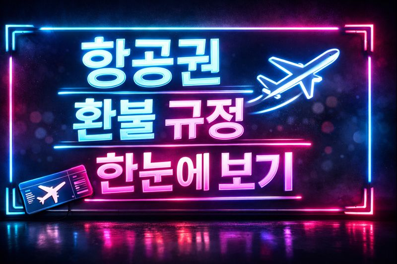 항공권 환불 규정 한눈에 보기 ✈️